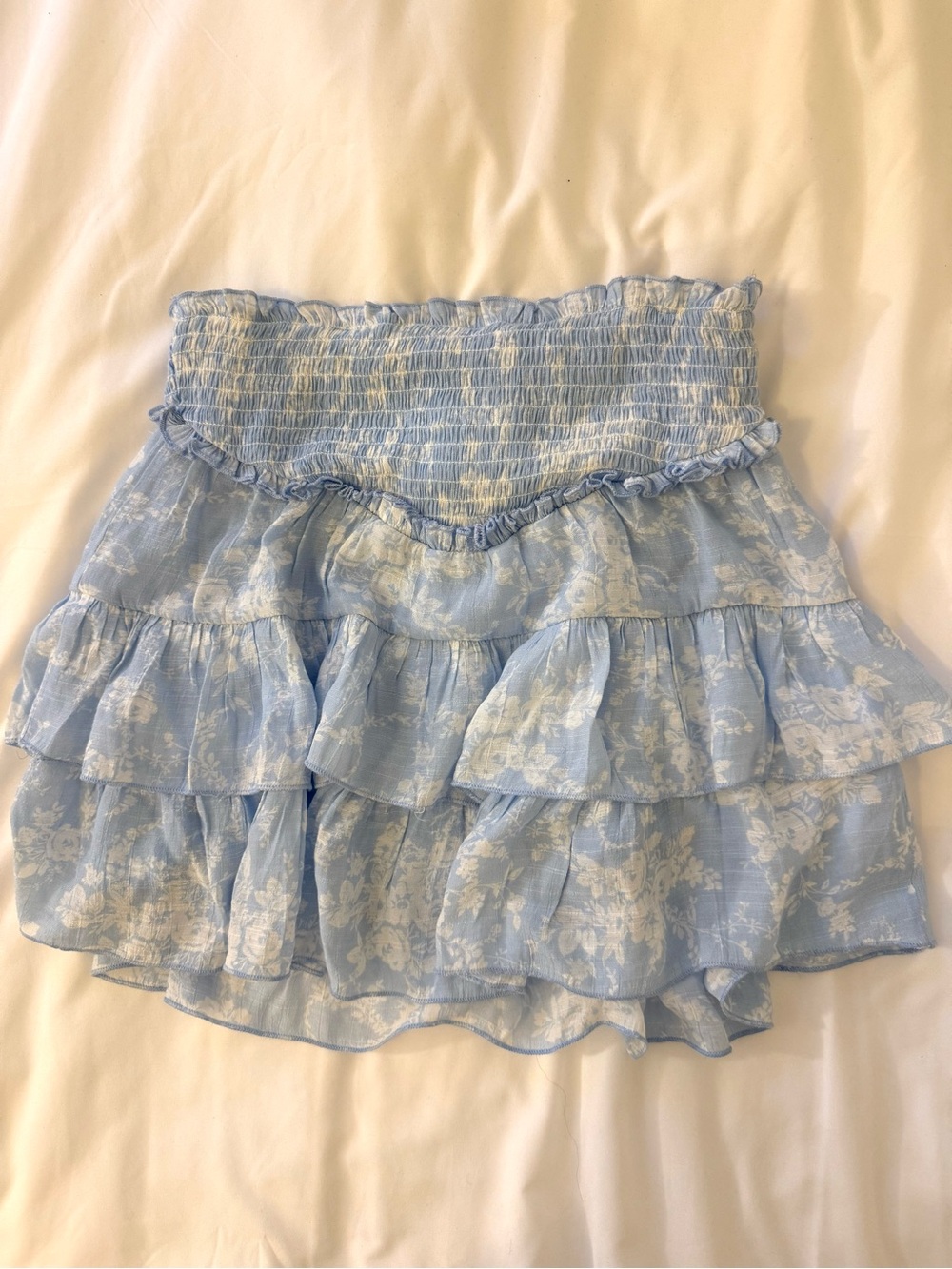 Blue floral skirt